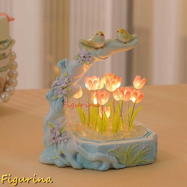 ナイトライト ベッドサイドランプ お花 チューリップ 可愛い 女の子