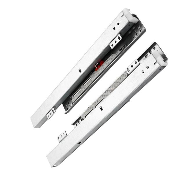 スライドレール 底引き、スライドレール ソフトクローズ、高耐久引き出し レール 底付けタイプ、3段引き、 200/250/300/350/400/450/500/550/600 mm