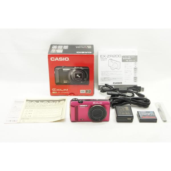 【適格請求書発行】CASIO カシオ EXILIM EX-ZR200 コンパクトデジタルカメラ レッド【アルプスカメラ】240416l