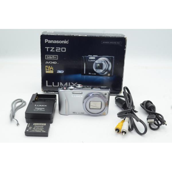 【適格請求書発行】美品 Panasonic パナソニック LUMIX DMC-TZ20 コンパクトデジタルカメラ シルバー 元箱付【アルプスカメラ】250426ad