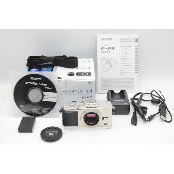 【適格請求書発行】OLYMPUS オリンパス PEN E-P3 ボディ ミラーレス一眼カメラ シルバー 元箱付【アルプスカメラ】250511q