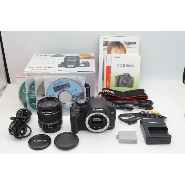 【適格請求書発行】良品 Canon EOS 500D レンズキット (EF-S 18-55mm F3.5-5.6 IS) EOS Kiss X3 海外モデル【アルプスカメラ】250528e