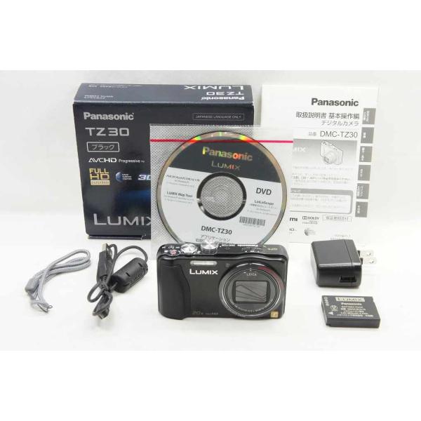 【適格請求書発行】訳あり品 Panasonic パナソニック LUMIX DMC TZ30 コンパクトデジタルカメラ ブラック 元箱付【アルプスカメラ】250610c