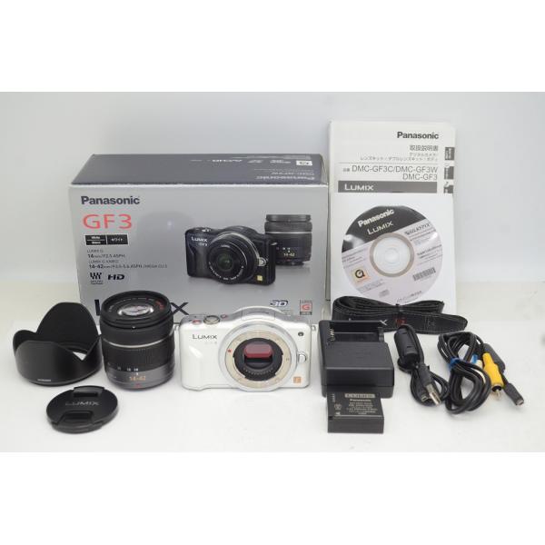 【適格請求書発行】良品 Panasonic DMC-GF3 + 14-42mm F3.5-5.6 H-FS014042 レンズキット ミラーレス 元箱付【アルプスカメラ】250910b