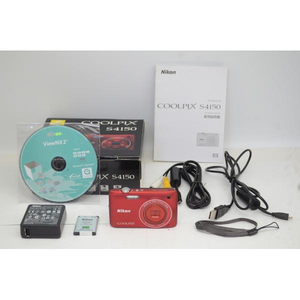 ニコン 良品 Nikon COOLPIX S4150 コンパクトデジタルカメラ レッド 元