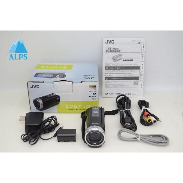 美品　JVCエブリオ　GZ-HM390-W Everio ビデオカメラ ケンウッド 良品 JVC Everio GZ-HM390 デジタルビデオカメラ ブラック