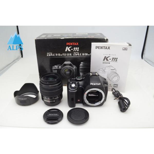 【商品名】・PENTAX K-m ・smc PENTAX-DA L 18-55mm F3.5-5.6 AL【外観ランク】 良品【備考】・レンズクモリ・単三電池仕様・シャッター回数僅か約2,100回※ショット数.com調べ【付属品】※元箱はダ...