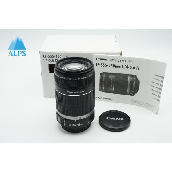 【商品名】Canon EF-S 55-250mm F4-5.6 IS【外観ランク】 美品【備考】現状渡し・中玉周辺カビ※返品不可の現状渡しとなります。【付属品】※元箱のバーコード部分に切抜きがあります。付属品は写真に写っているものが全てとな...