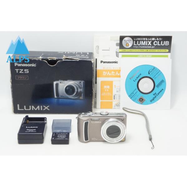 良品 Panasonic パナソニック LUMIX DMC-TZ5 コンパクトデジタルカメラ ブラウン 元箱付 260624ah【アルプスカメラ】