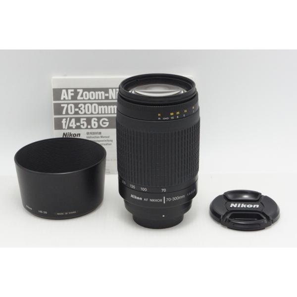 訳あり品 Nikon ニコン AF ZOOM NIKKOR 70-300mm F4-5.6G ズームレンズ ブラック フード付 260804g