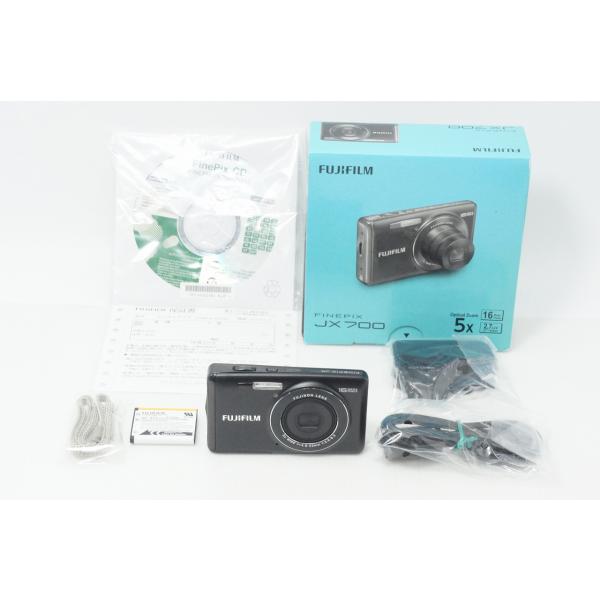 美品 FUJIFILM 富士フイルム FinePix JX700 コンパクトデジタルカメラ ブラック 元箱付 260910f