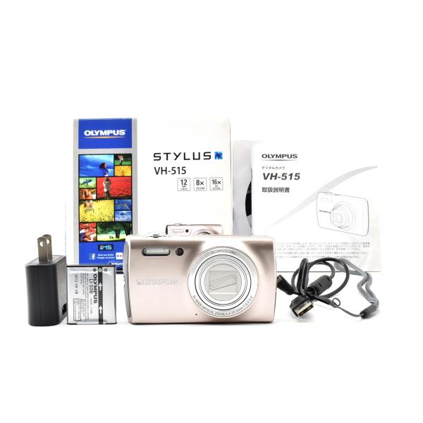 美品 OLYMPUS オリンパス STYLUS VH-515 コンパクトデジタルカメラ シルバー 元箱付 260925a