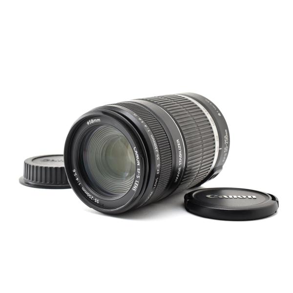 良品 Canon キヤノン EF-S 55-250mm F4-5.6 IS AFレンズ EFマウント APS-C 260930s