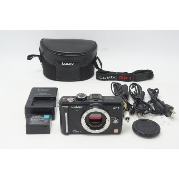 美品 Panasonic パナソニック LUMIX DMC-GF1 ボディ ミラーレス一眼カメラ エスプリブラック ケース付 261005t
