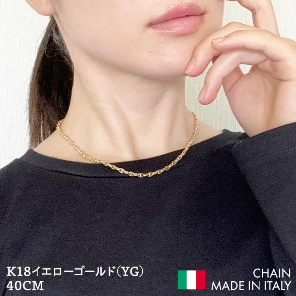 K18 18金 k18 ネックレス チェーン 中空スカル レディース メンズ 約