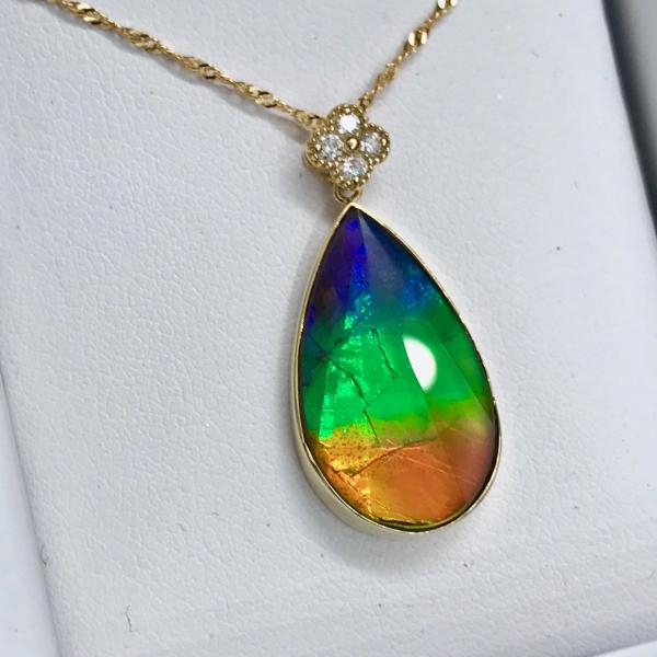 アンモライト 18金 ダイヤモンド ペンダント トップ 宝石 ジュエリー 涙型 グレード Buyee Buyee 일본 통신 판매 상품 옥션의 대리 입찰 대리 구매 서비스