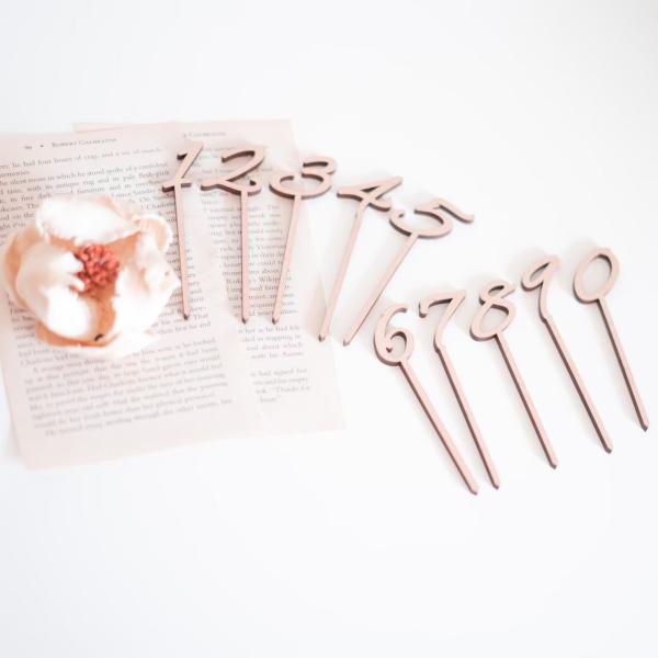 日本製造 木製 ケーキトッパー Number Set[細]Happy Birthday ピック pick スマッシュクレイ 誕生日 1歳 飾り 数字 ナンバー バースデー cake パーティー お祝い