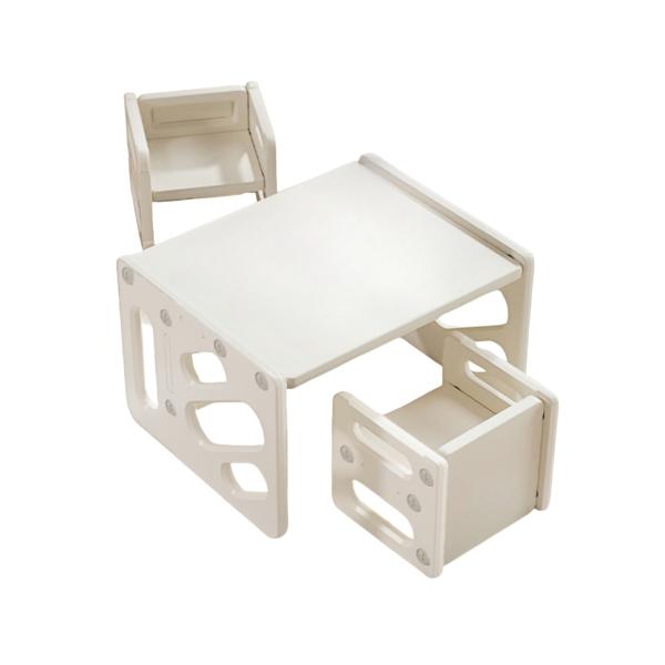 商品説明：・色： ホワイト / WHITE・商品の重量： 8.1kg・最大耐荷重： 100kg・製品包装サイズ： 幅 67cm x 奥行き 58cm x 高さ 18cm【デスク&amp;チェア3点セット】 デスク x 1、チェア x 2の便...