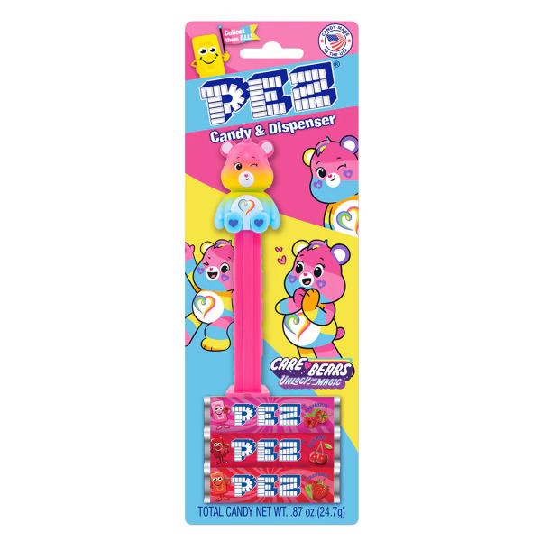 PEZ ペッツ Care Bear レインボーカラーのベア、アメリカ台紙 ケアベア