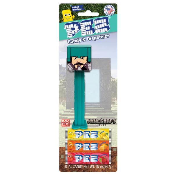PEZ ペッツ Minecraft マインクラフト、スティーブ、アメリカ台紙