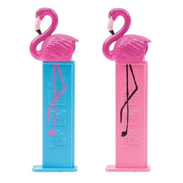 PEZ ペッツ フラミンゴ、ピンク、厚足、2種セット Flamingo : A