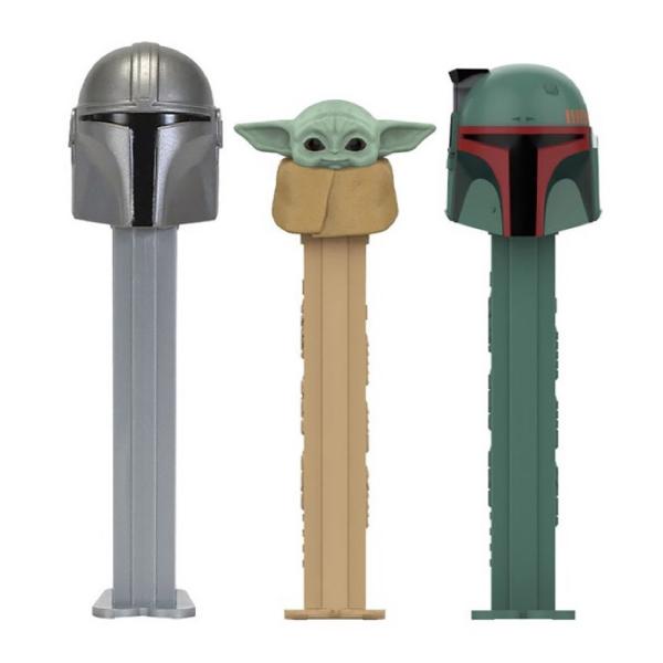 PEZ ペッツ　SW スターウォーズ　マンダロリアンシリーズ、３種セット、袋入り　Star Wars, The Mandalorian, Grogu