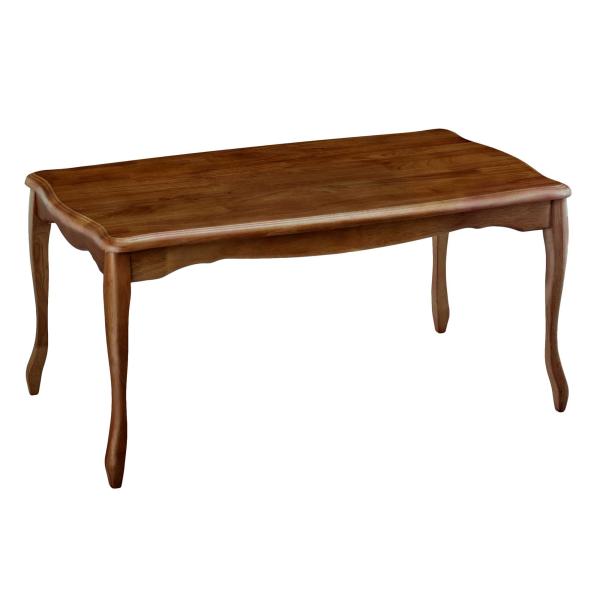 センターテーブル テーブル リビングテーブル ローテーブル 棚付 長方形 ブラウン 幅90cm 猫脚 アンティーク おしゃれ 猫脚テーブル