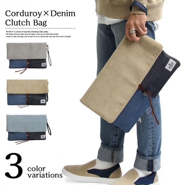 クラッチバッグ セカンドバッグ コーデュロイ デニム メンズ メンズバッグ Am Ad5 56 Amonduul 通販 Yahoo ショッピング
