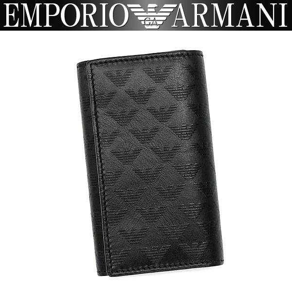 エンポリオアルマーニ EMPORIO ARMANI キーケース メンズ YEMG68 YC043 80001 男性用 アルマーニ レザー