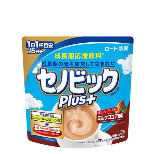 セノビックPlus ミルクココア味 180g 約15日分 ロート製薬 成長期応援飲料