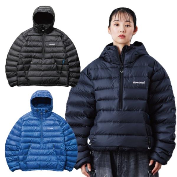 美品✨45R リブニット ダウンジャケット ナイロン ブルゾン ネイビー 2 Liberaiders（リベレイダース） ダウンジャケット ダウン DOWN HALF