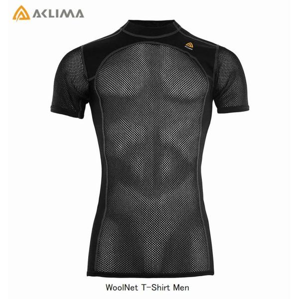 AN} ACLIMA WoolNet T-Shirt Men E[lbg T Vc E[ Ci[