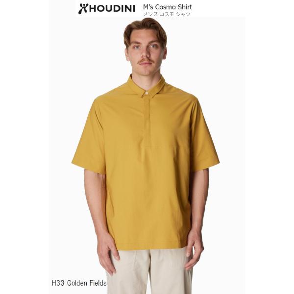 フーディニ HOUDINI Ms Cosmo Shirt メンズ コスモ シャツ プルオーバーシャツ アウトドア H33 Golden Fields 238724 半袖シャツ