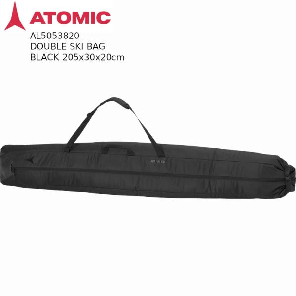 メーカー名：ATOMIC商品名：DOUBLE SKI BAG品番：AL5053820カラー：BLACKシンプルなスキーケース、ファスナーの開閉で最大30cmの伸縮の可能。２台の収納可能。DIMENSIONS H x L x W：205x30...