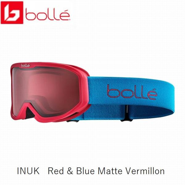 ボレー 2025 BOLLE INUK Red &amp; Blue Matte Vermillon キッズゴーグル スキー スノボ  イヌーク ダブルレンズ