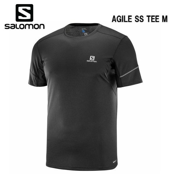 サロモン SALOMON 19SS AGILE SS TEE M  Tシャツ メンズ L40209900 Black トレイルランニング