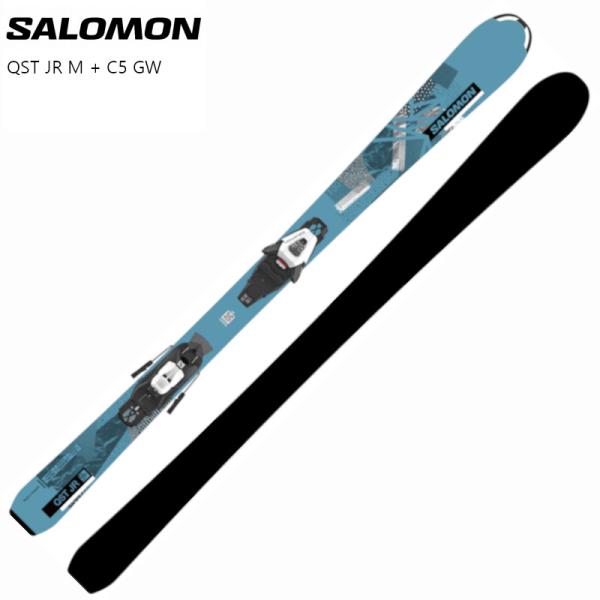 メーカー名：SALOMON商品名：QST Jr M + C5 GW品番：L41535900人気のフリーライドモデル「QST」のグラフィックをトップシートに採用したボーイズ向けデザイン。体重の軽いジュニア＆キッズが滑りやすいように、正確性、グ...