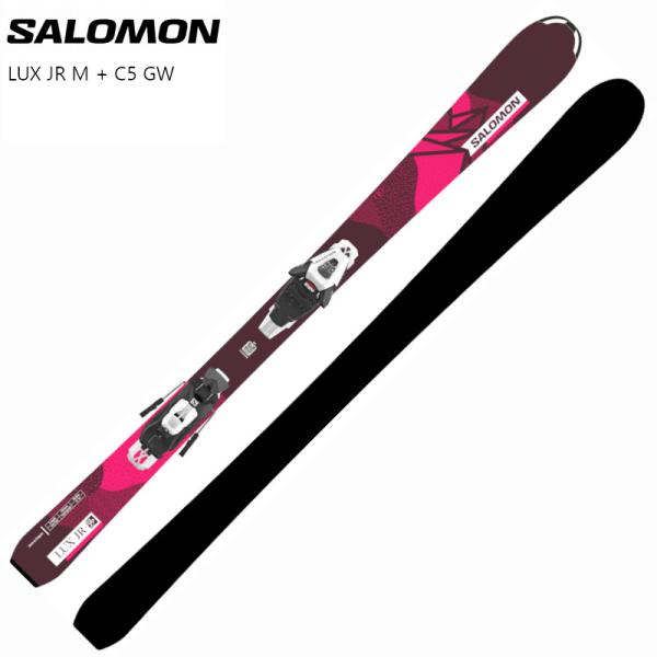 サロモン スキー板 2024 SALOMON LUX Jr M + C5 GW ジュニア キッズ ガールズ ビンディングセット
