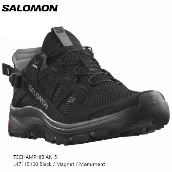 サロモン ウォーター スポーツ SALOMON TECHAMPHIBIAN 5 Black/Magnet/Monument 水陸両用 シューズ