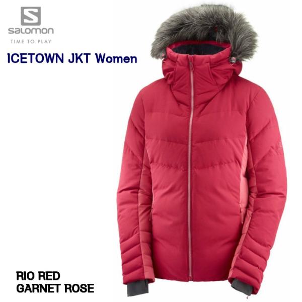 T 2019 2020 SALOMON ICETOWN JKT Women Rio Red Garnet Rose LC1209600  ACX^E fBX WPbg XL[EGA