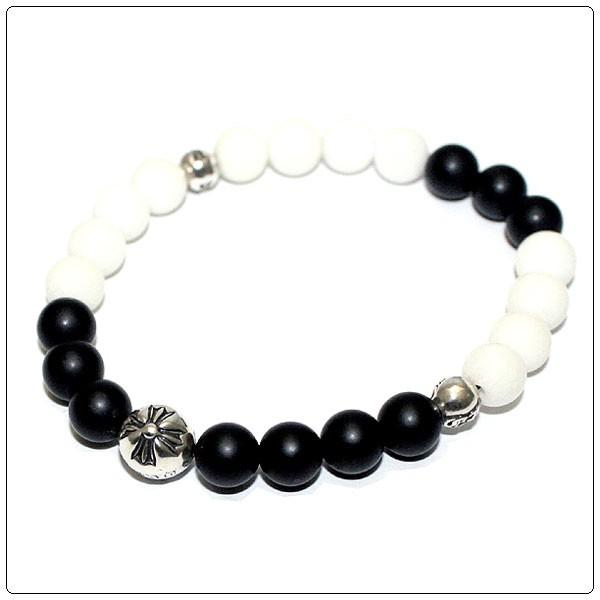 Chrome Hearts 8MM マットオニキス ブレスレット Chrome Hearts 8MM マットオニキス ブレスレット
