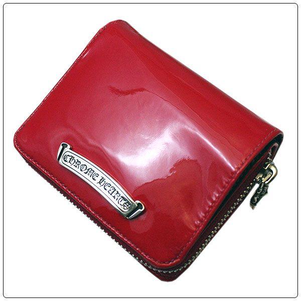クロムハーツ 財布 Chrome Hearts スクウェア ジップ ビル レッド