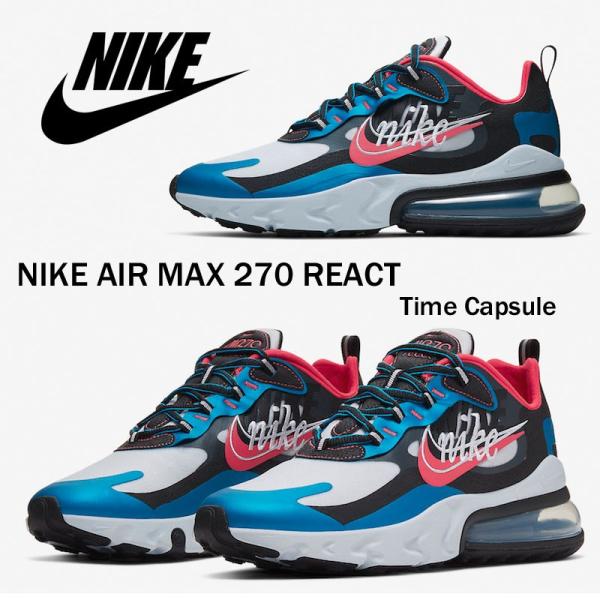NIKE AIR MAX 270 React タイムカプセル ナイキ エアマックス270リアクト メンズ スニーカー エアマックス ブルー CT1616-400正規品 送料無料 US直輸入 :0551NIKE-airmax270-React-timecapsule-CT1616400:ams closet - 通販 - Yahoo!ショッピング