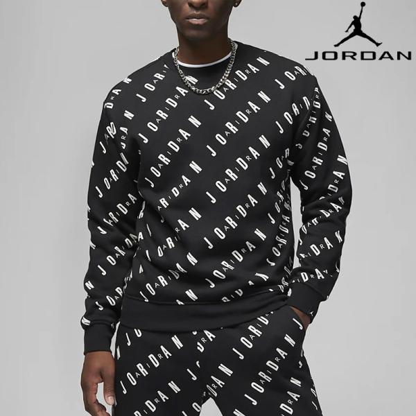 ジョーダン Jordan Essentials Graphic Fleece Crew-Neck メンズ クルーネック トップス スウェットナイキ  ロゴ DX9173-010 US正規品 送料込 並行輸入 :0838Jordan-essentials-logo-fleece-crewneck-bk:ams  closet 通販 