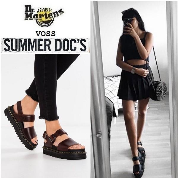 Dr Martens ドクターマーチン Voss ヴォス 厚底 ダブルストラップ サンダル レディース Black White 黒 白 正規品 送料無 料 Us直輸入 Buyee 日本代购平台 产品购物网站大全 Buyee一站式代购 Bot Online