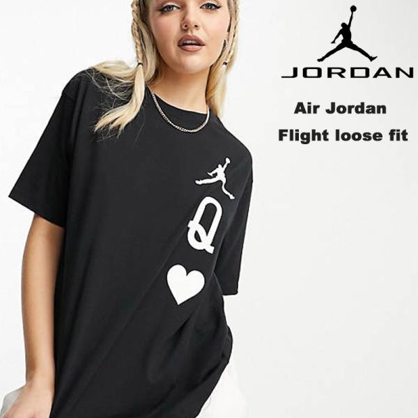 ジョーダン Air Jordan Flight loose fit Tシャツ レディース トップス ナイキ グラフィック ロゴ フ 半袖 ブラック  DQ4471-010 US正規品 送料込 並行輸入 :tmk1113Jordan-Flight-loosefit-tee-wmns-bk:ams  closet 通販 