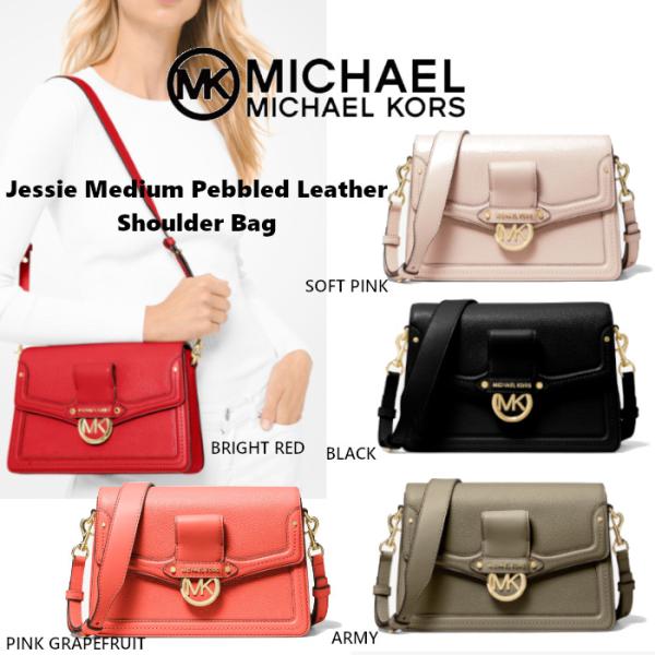 michael kors pebbled leather shoulder bag