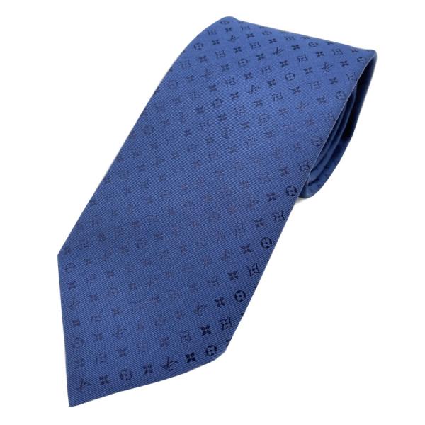 Louis Vuitton tie monogram classic 8CM M70953 silk 100% navy men's LOUIS  VUITTON