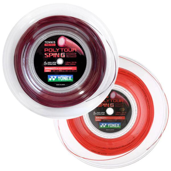 125mm ポリツアースピンg ポリエステル 硬式テニス 硬式テニス ガット Yonex ヨネックス Poly G 0mロール Tourspin ガット Yonex Ptgg125 2 ダークレッド