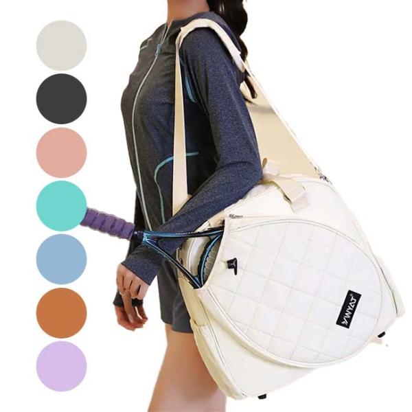 キルティングテニスバッグ ラケット収納可 プレミアム ラケットバッグ キルティングデザイン